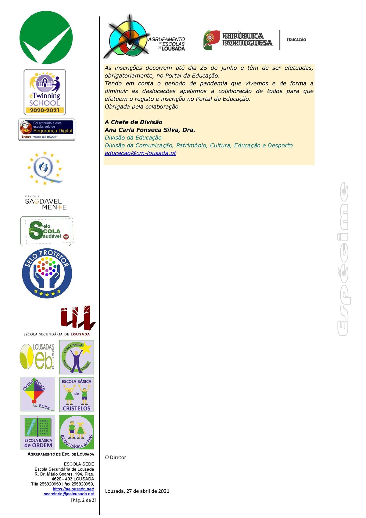21 04 27 pag 02 informacoes pre escolar 1 ciclo 21 22
