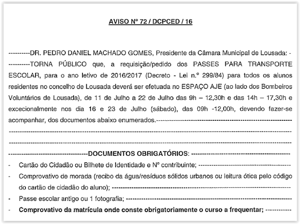 16 05 09 excerto aviso cml pedido transportes 1617